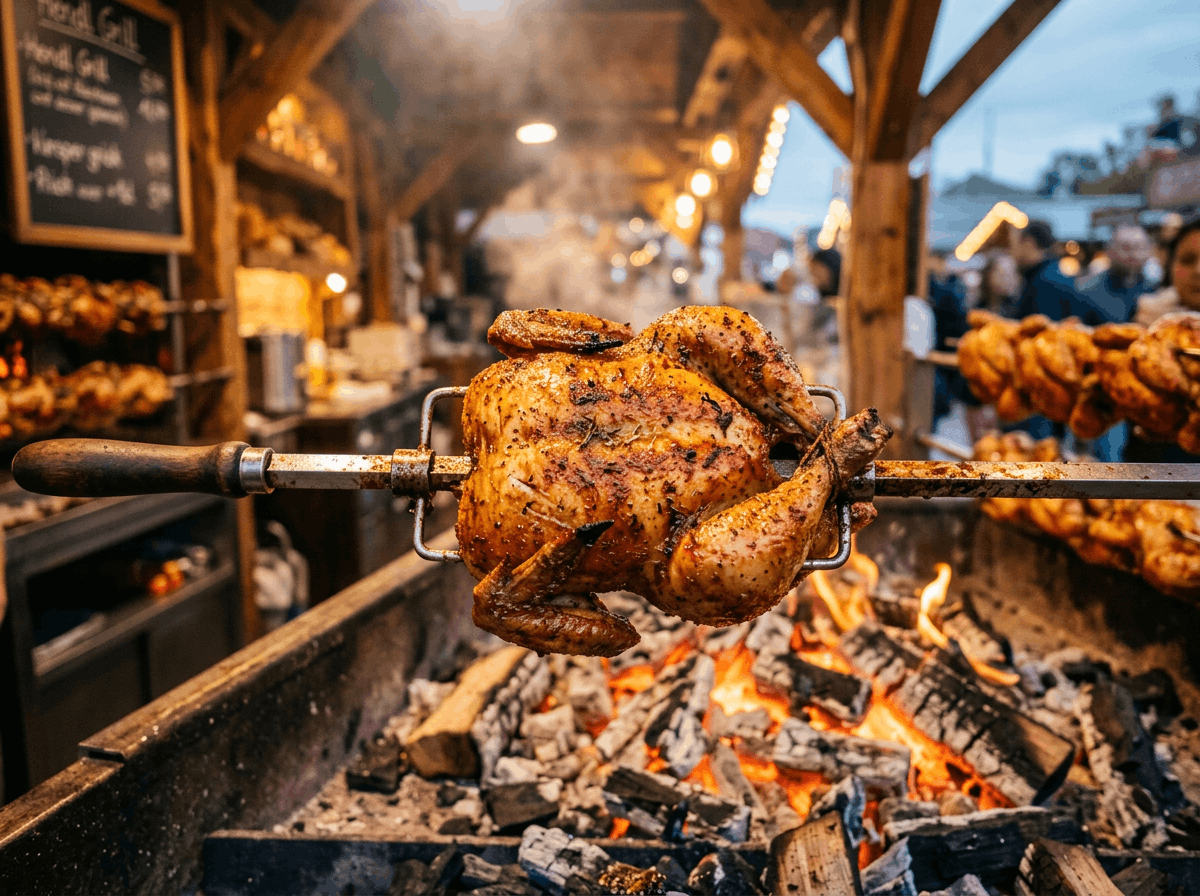 Grillende Brathendl